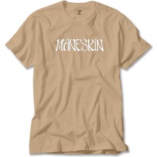 Maneskin Yazı Krem Tişört Liyada
