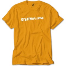 System Of A Down Yazı Sarı Tişört Liyada