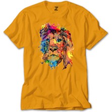 Lion Rainbow Sarı Tişört Liyada
