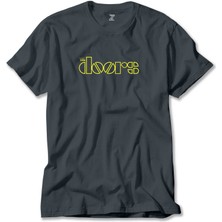 The Doors Logo Yellow Füme Tişört Liyada