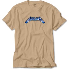 Metallica Logo Blue Krem Tişört Liyada