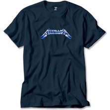 Metallica Logo Blue Lacivert Tişört Liyada
