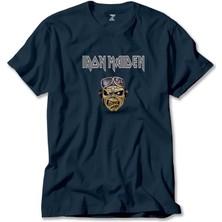 Iron Maiden Zombie Face Lacivert Tişört Liyada