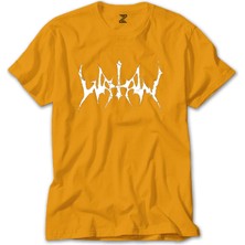 Watain Logo Yazı Sarı Tişört Liyada