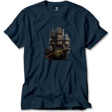 Castle In The Forest Lacivert Tişört Liyada