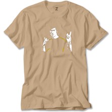 Bruce Lee Figure Krem Tişört Liyada