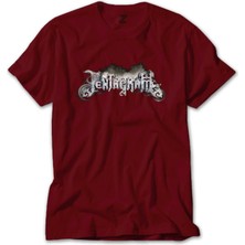 Pentagram Yazı Logo Kırmızı Tişört Liyada