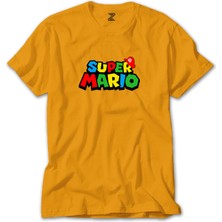 Super Mario Logo Sarı Tişört Liyada