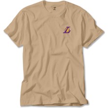 Los Angeles Lakers Logo Krem Tişört Liyada