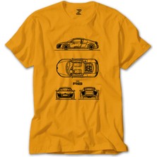 Audi R8 Blueprint Sarı Tişört Liyada