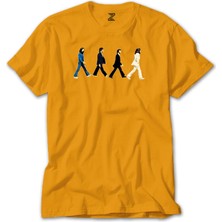The Beatles Abbey Road Cartoon Sarı Tişört Liyada