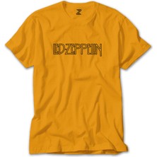 LED Zeppelin Logo 2 Sarı Tişört Liyada