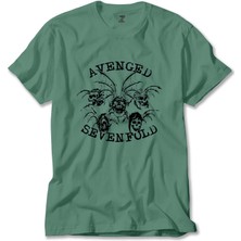 Avenged Sevenfold Smile Skulls Yeşil Tişört Liyada