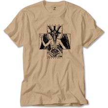 Baphomet Save Me Krem Tişört Liyada