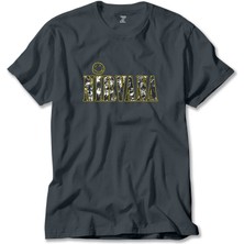 Nirvana Logo ve Yazı Füme Tişört Liyada