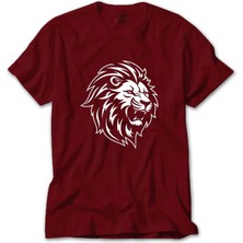 Black And White Lion Kırmızı Tişört Liyada