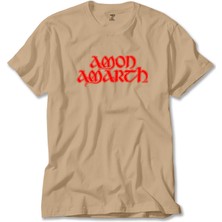 Amon Amath Logo Classic Krem Tişört Liyada