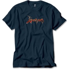 Venom Fire Logo Lacivert Tişört Liyada