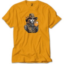 Kovboy Woman Skull Sarı Tişört Liyada