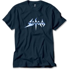 Sodom Logo Lacivert Tişört Liyada