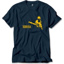 Nirvana Kurt Cobain Lacivert Tişört Liyada