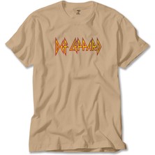 Def Leppard Logo Krem Tişört Liyada