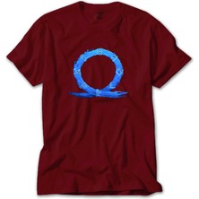 God Of War Ragnarok Blue Logo Kırmızı Tişört Liyada