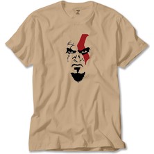 God Of War Kratos Face Krem Tişört Liyada