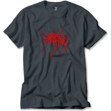 Cattle Decapitation Red Logo Füme Tişört Liyada