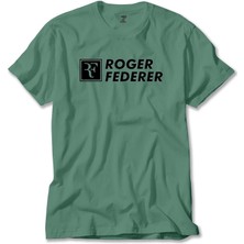 Roger Federer Text Yeşil Tişört Liyada