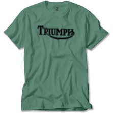 Triumph Motorcycles Logo Yeşil Tişört Liyada