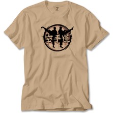 Taekwondo Red Circle Krem Tişört Liyada