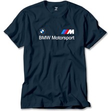 Bmw Logo M Power Motorsport Lacivert Tişört Liyada