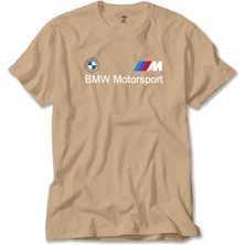Bmw Logo M Power Motorsport Krem Tişört Liyada