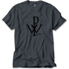 Powerwolf Logo Design Füme Tişört Liyada