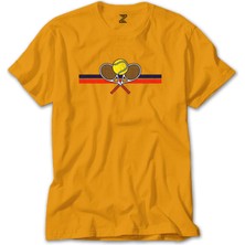 Tennis Racket Retro Sarı Tişört Liyada