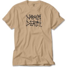 Napalm Death Logo Symboll Krem Tişört Liyada