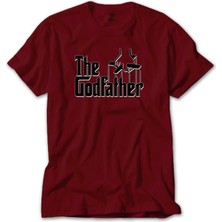 The Godfather Black Text Kırmızı Tişört Liyada