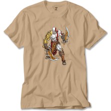 God Of War Kratos Savaşçı Krem Tişört Liyada