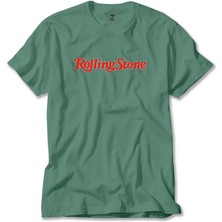 The Rolling Stones Text Yeşil Tişört Liyada