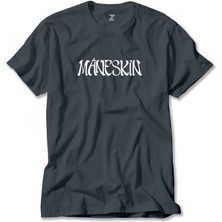 Maneskin Yazı Füme Tişört Liyada