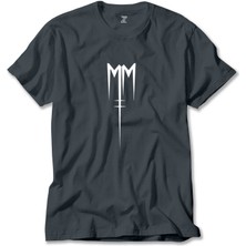 Marilyn Manson Born Villain Logo Füme Tişört Liyada
