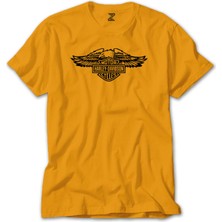 Harley Chopper Wings Eagle Silhouette Sarı Tişört Liyada