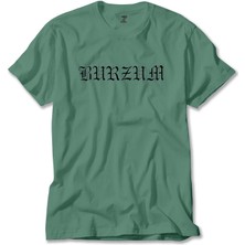 Burzum Logo Yazı White Yeşil Tişört Liyada