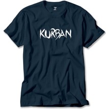 Kurban Text Lacivert Tişört Liyada