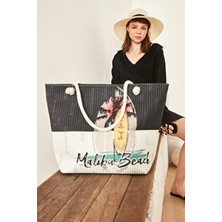 C&city Y1670-15 Kadın Plaj Çantası Çok Renkli