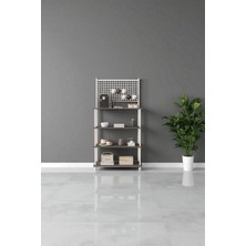 Mobitopya Çevir Kur Antrasit Bd, 4 Raflı Kahve Köşesi Dolabı, Mutfak Standı, Mutfak Düzenleyici 71*170*35 cm