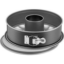 Inspiration Kelepçeli Kek Kalıbı, 26 Cm, Yuvarlak, 2 Raf, Düz ve Boru Taban, Yuvarlak Pişirme Kalıbı, Yapışmaz Kaplamalı, Sızdırmaz, Tarifli (Türkçe Olmayabilir)