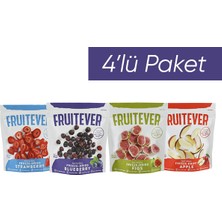 Freeze Dried İncir Çilek Yaban Mersini Elma Dondurularak Kurutulmuş 4'lü Paket