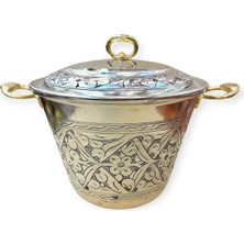 Efemir Işlemeli Bakır Perde Pilav Tenceresi No: 3